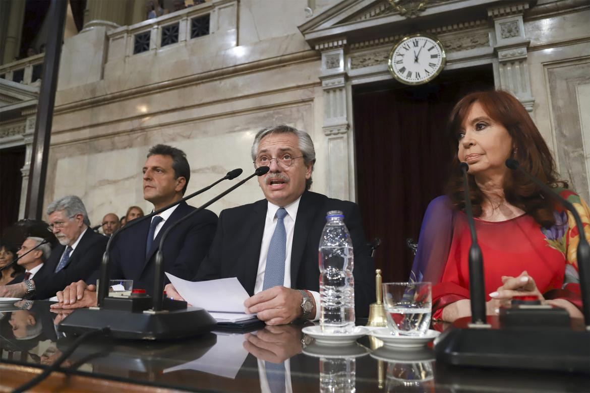 Sergio Massa, Alberto Fernández y Cristina Fernández de Kirchner, Gobierno, Congreso, NA