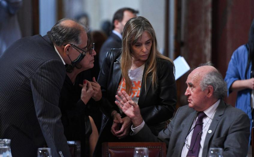 Oscar Parrilli en la reunión plenaria de las Comisiones de Legislación General y de Presupuesto y Hacienda en el Senado, AGENCIA NA