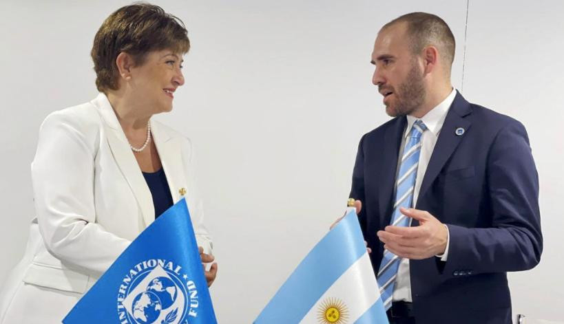 Martín Guzmán y Kristalina Georgieva, foto NA