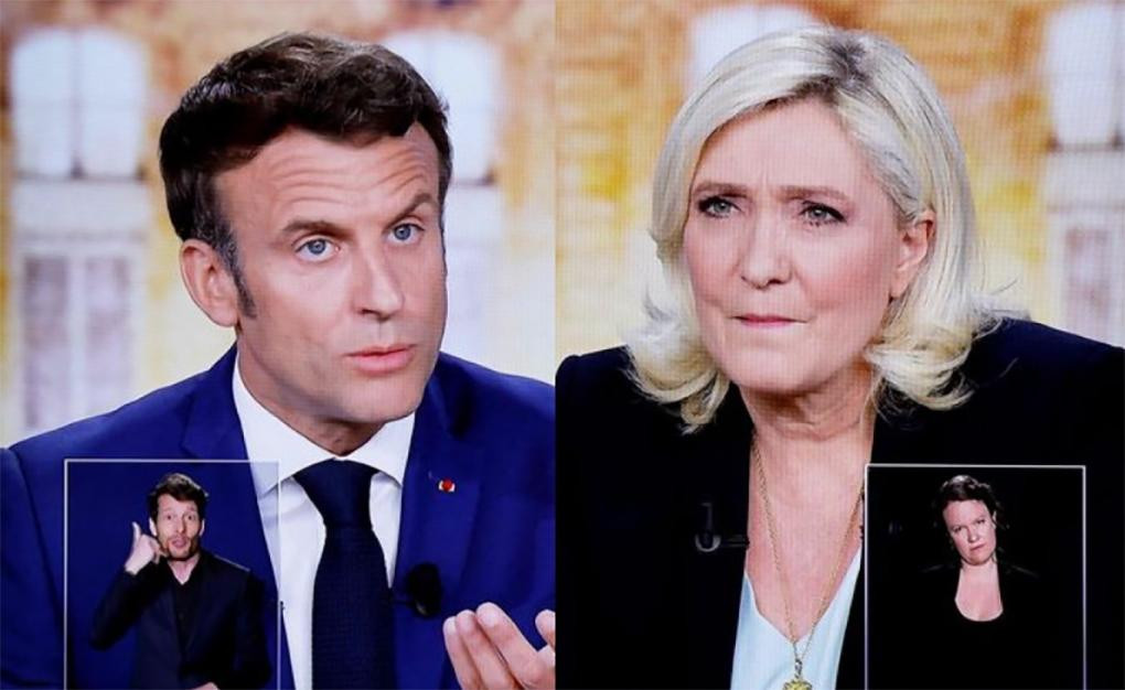 Debate presidencial en Francia, Macron y Le Pen, Foto NA