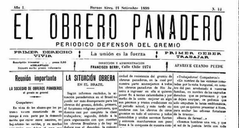 Periódico El Obrero Panadero