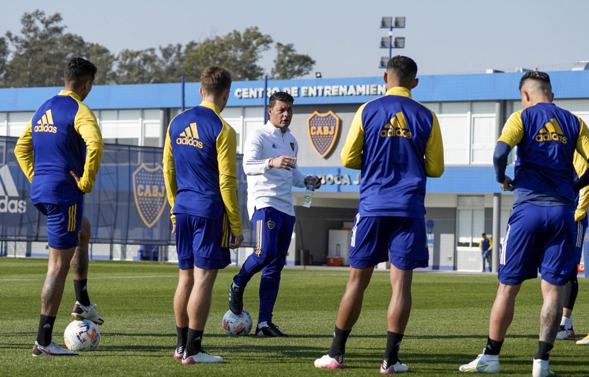 Sebastián Battaglia en el entrenamiento de Boca, AGENCIA NA