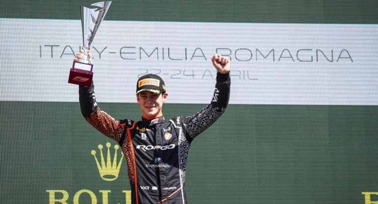 Franco Colapinto, ganador de Imola en la Fórmula 3, REUTERS