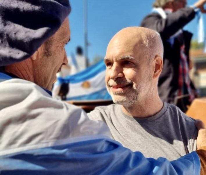 Horacio Rodríguez Larreta, marcha del campo, foto Twitter