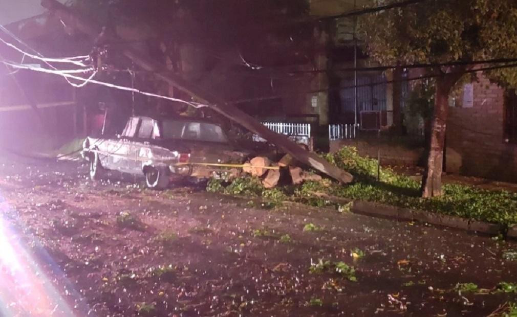 Temporal de lluvia, viento y granizo, Foto NA