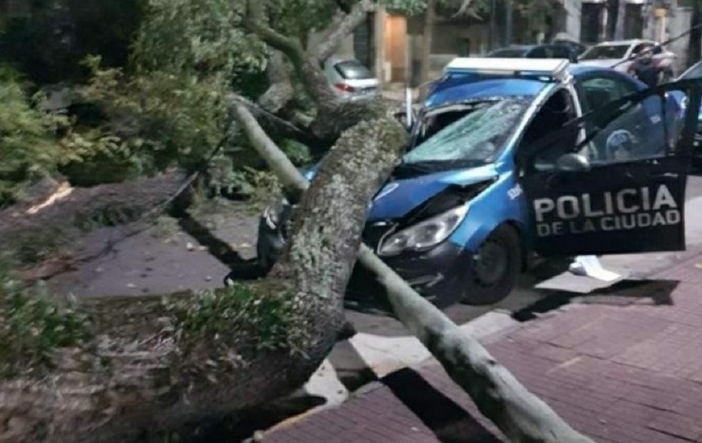 Temporal de lluvia, viento y granizo, Foto NA