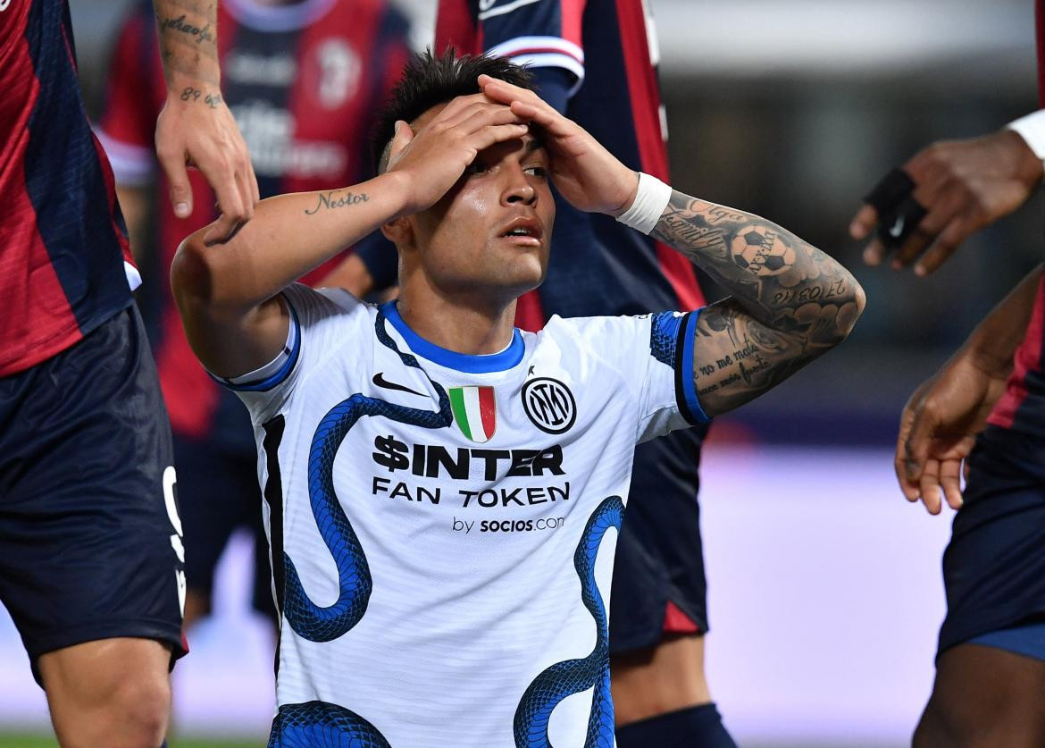 Derrota del Inter ante el Bologna por la Serie A. Foto: Reuters.