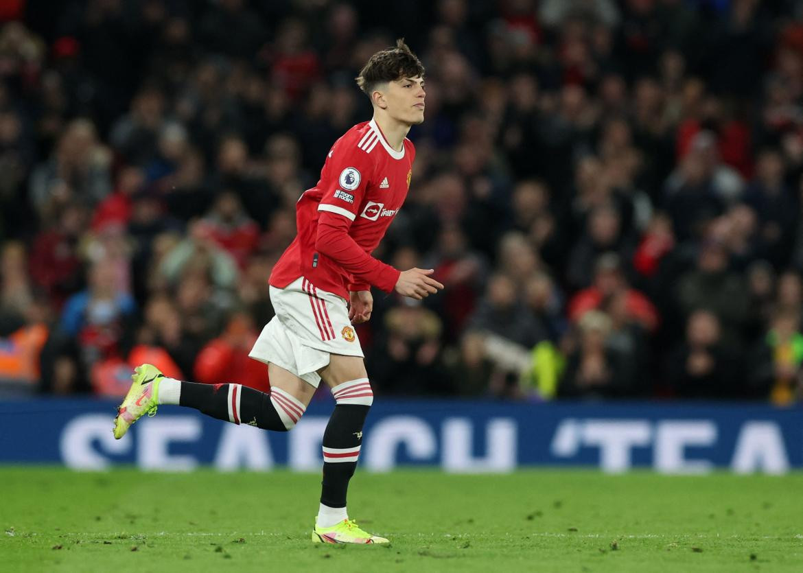 Debut en el Manchester United de Alejandro Garnacho. Foto: REUTERS.