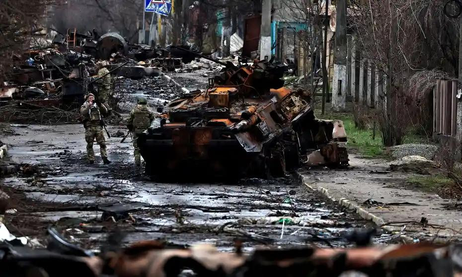 Ucrania, ciudad de Bucha, foto Reuters