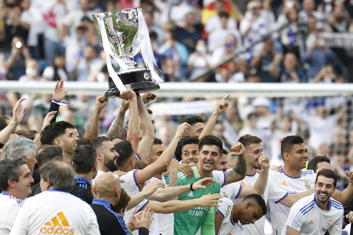 Real Madrid, campeón de la Liga 2022. Foto: EFE.