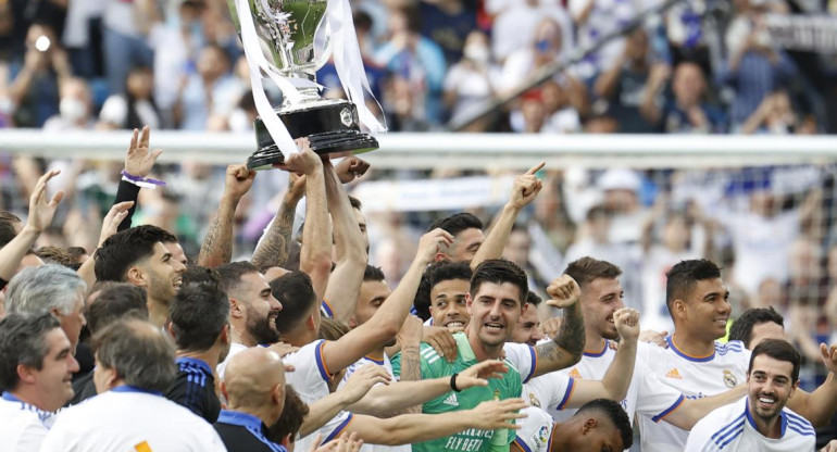 Real Madrid, campeón de la Liga 2022. Foto: EFE.