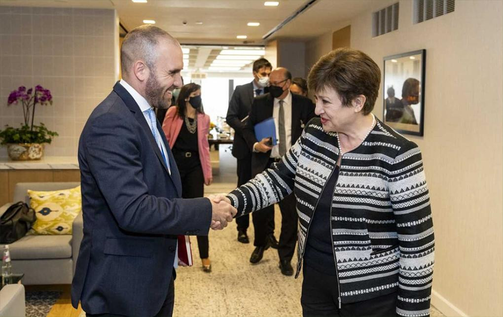 Martín Guzmán y Kristalina Georgieva, Gobierno, FMI, NA