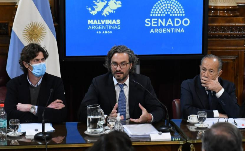 Santiago Cafiero, en el Senado. Foto: NA.