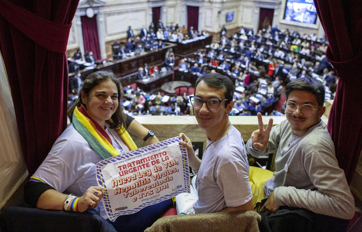 Debate en Diputados sobre proyecto de ley de VIH. Foto: NA.