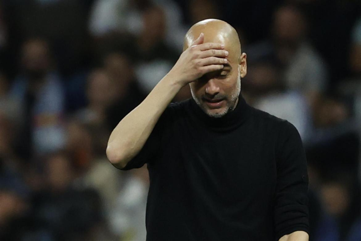 Pep Guardiola, director técnico. Foto: EFE.