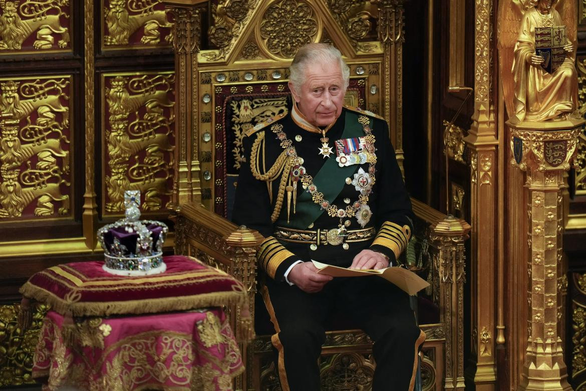 Príncipe Carlos en la apertura del Parlamento británico. Foto: AFP.