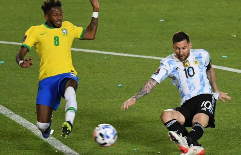 Lionel Messi, Selección Argentina vs Brasil, Eliminatorias. Foto: NA.