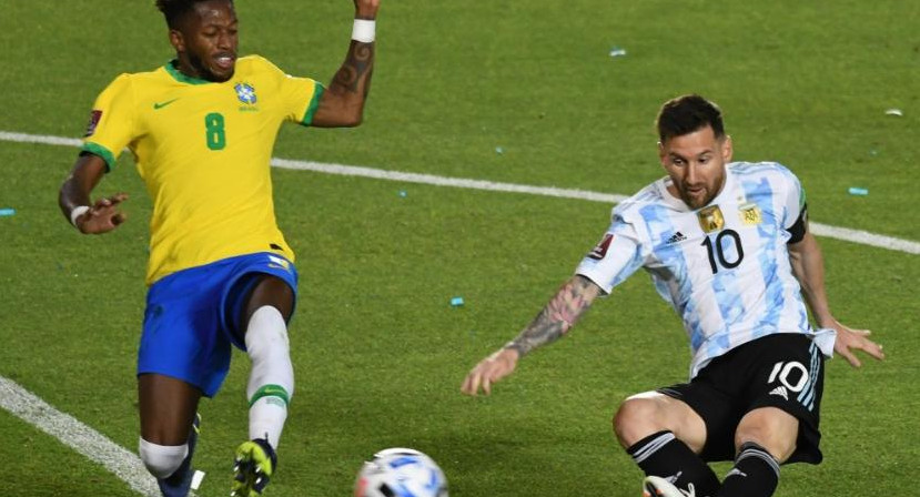 Lionel Messi, Selección Argentina vs Brasil, Eliminatorias. Foto: NA.