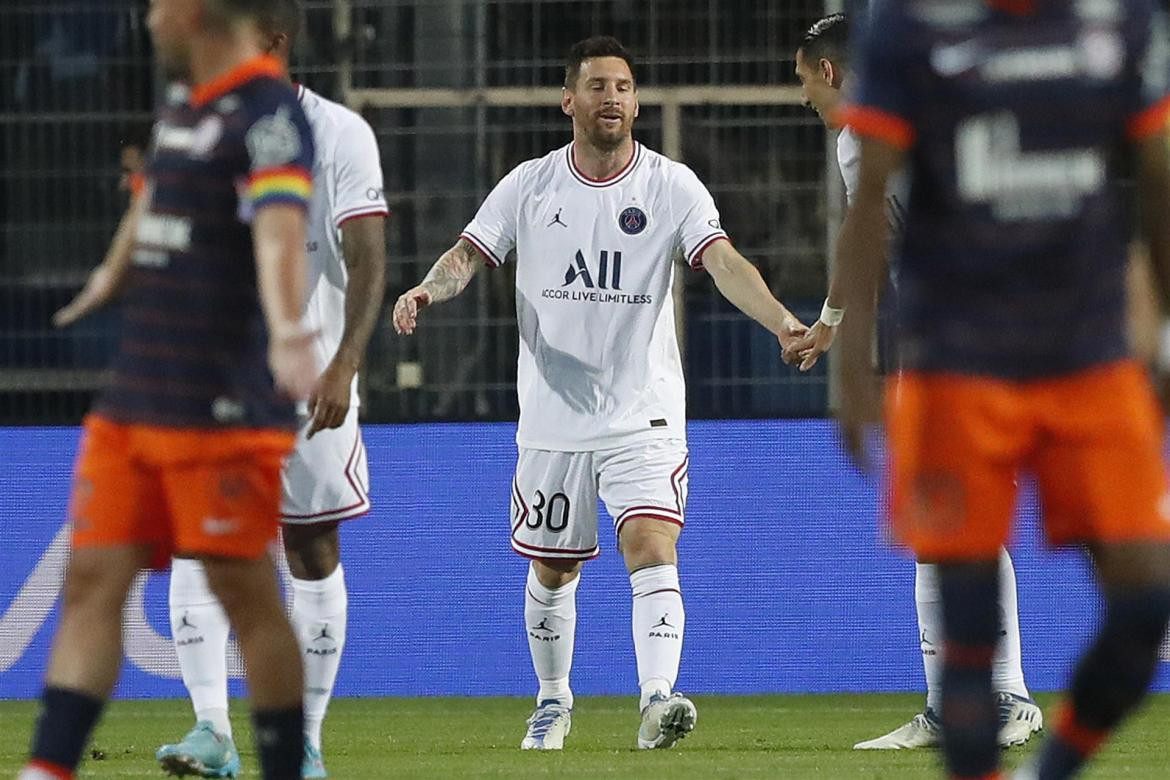 Lionel Messi, Montpellier HSC vs PSG, fútbol francés. Foto: EFE.