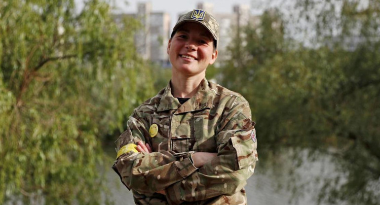 Tania Bondarenko, Guerra entre Rusia y Ucrania, mujer soldado, Foto AFP