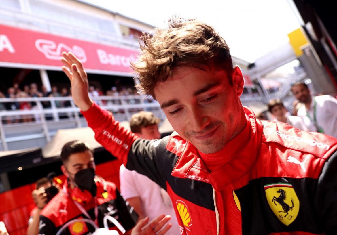 Charles Leclerc en el Gran Premio de España. Foto: REUTERS.