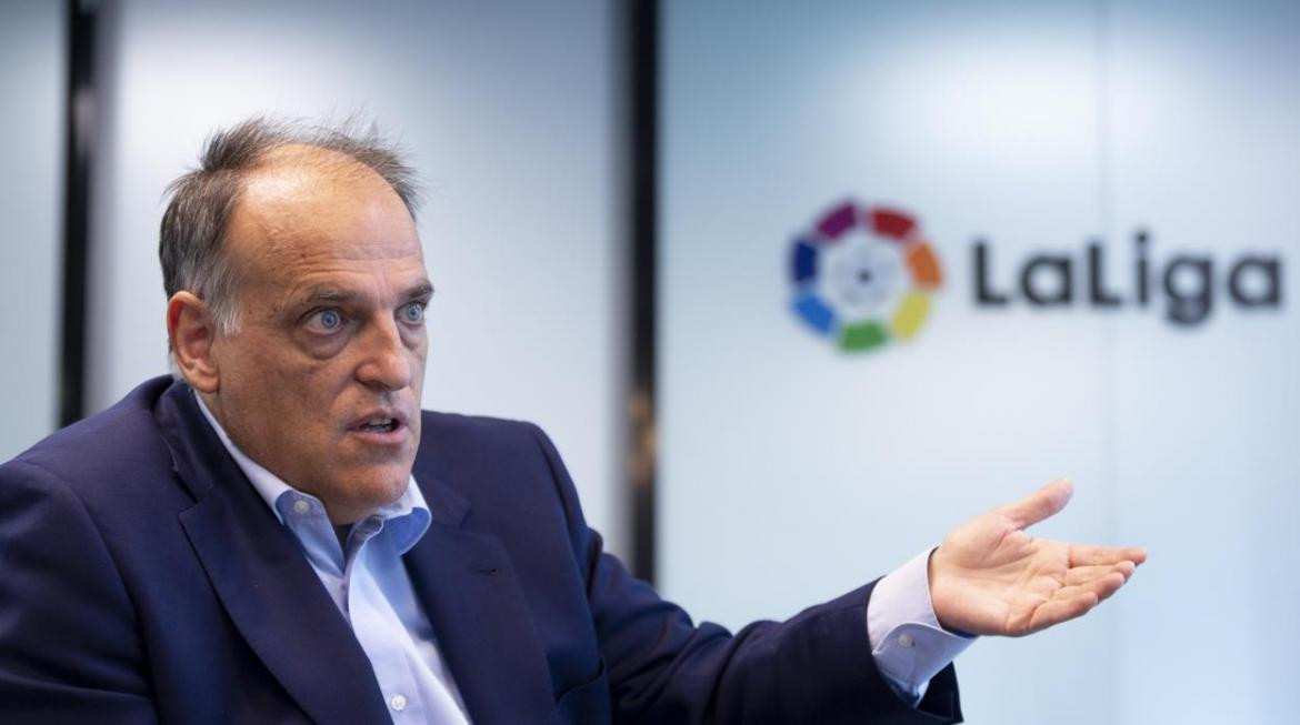 El presidente de LaLiga, Javier Tebas. Foto: Reuters