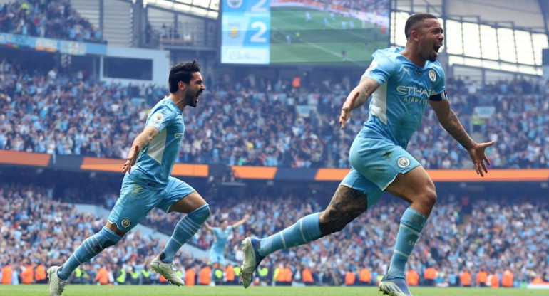 Festejo del Manchester City, Premier League, fútbol inglés, Reuters