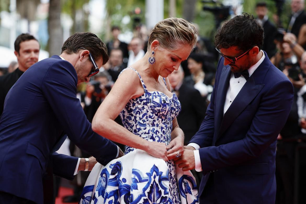Sharon Stone en la alfombra roja del Festival de Cine de Cannes, Reuters