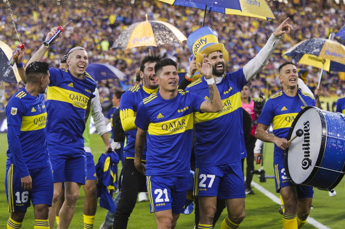 Festejo de Boca, fútbol argentino, NA