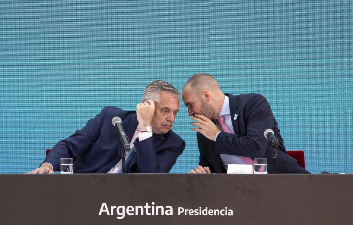 Alberto Fernández y Martín Guzmán, Foto NA