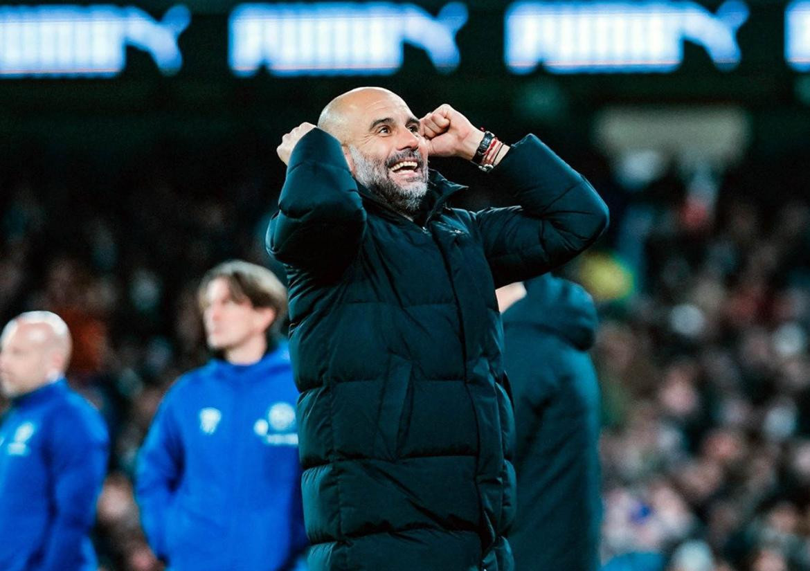 Pep Guardiola, director técnico. Foto: NA.