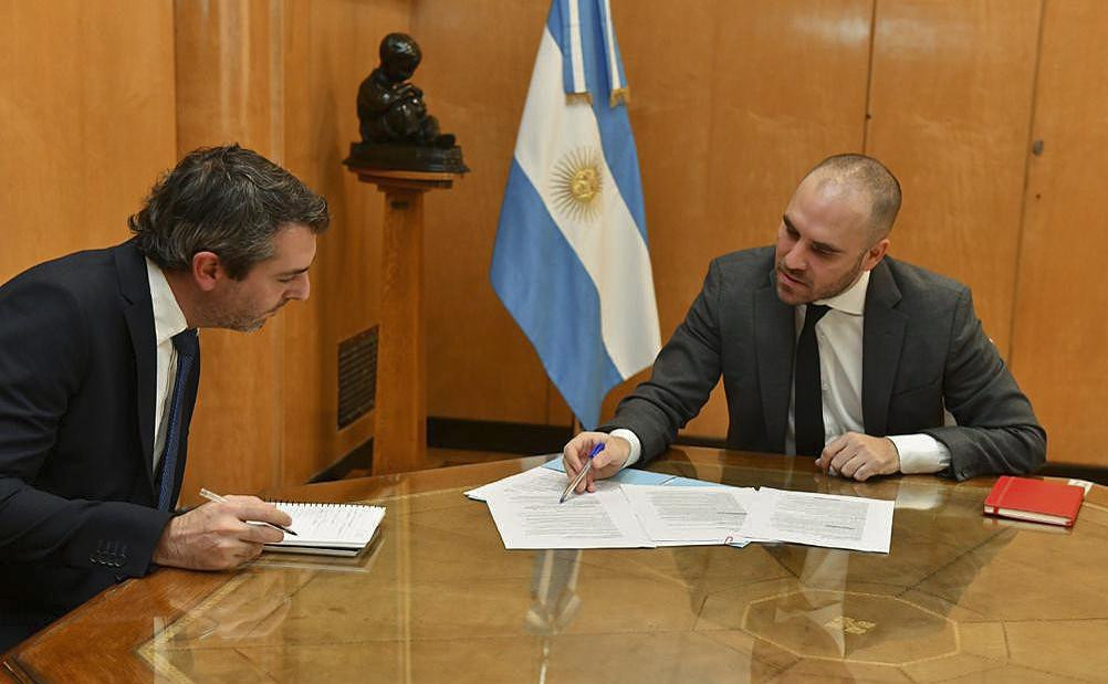 Guillermo Hang y Martín Guzmán. Foto: NA.