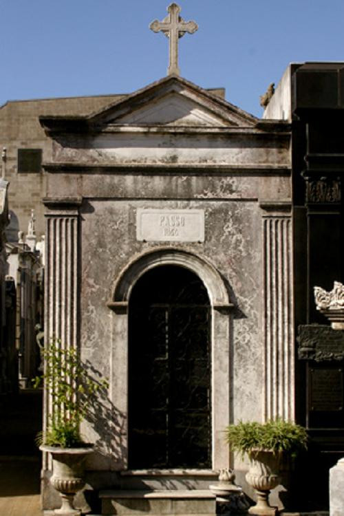 Tumba de Juan José Paso en la Recoleta. Foto: recoletarhmbuenosaires.