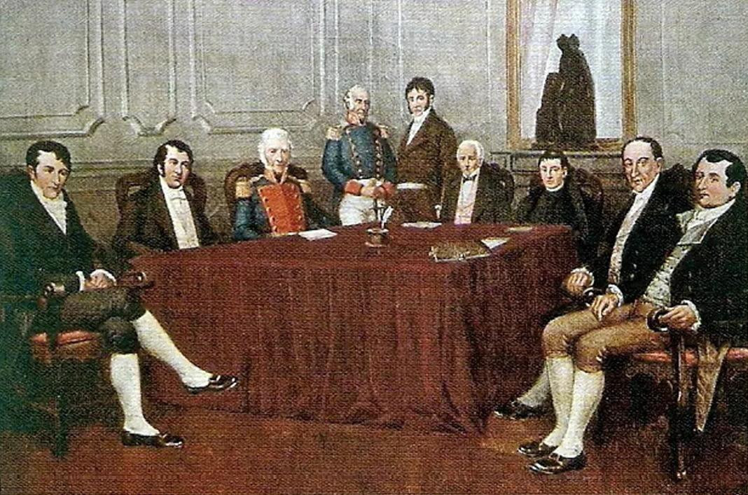 Miembros de la Primera Junta del 25 de Mayo de 1810. Cuadro de Francisco Fortuny.