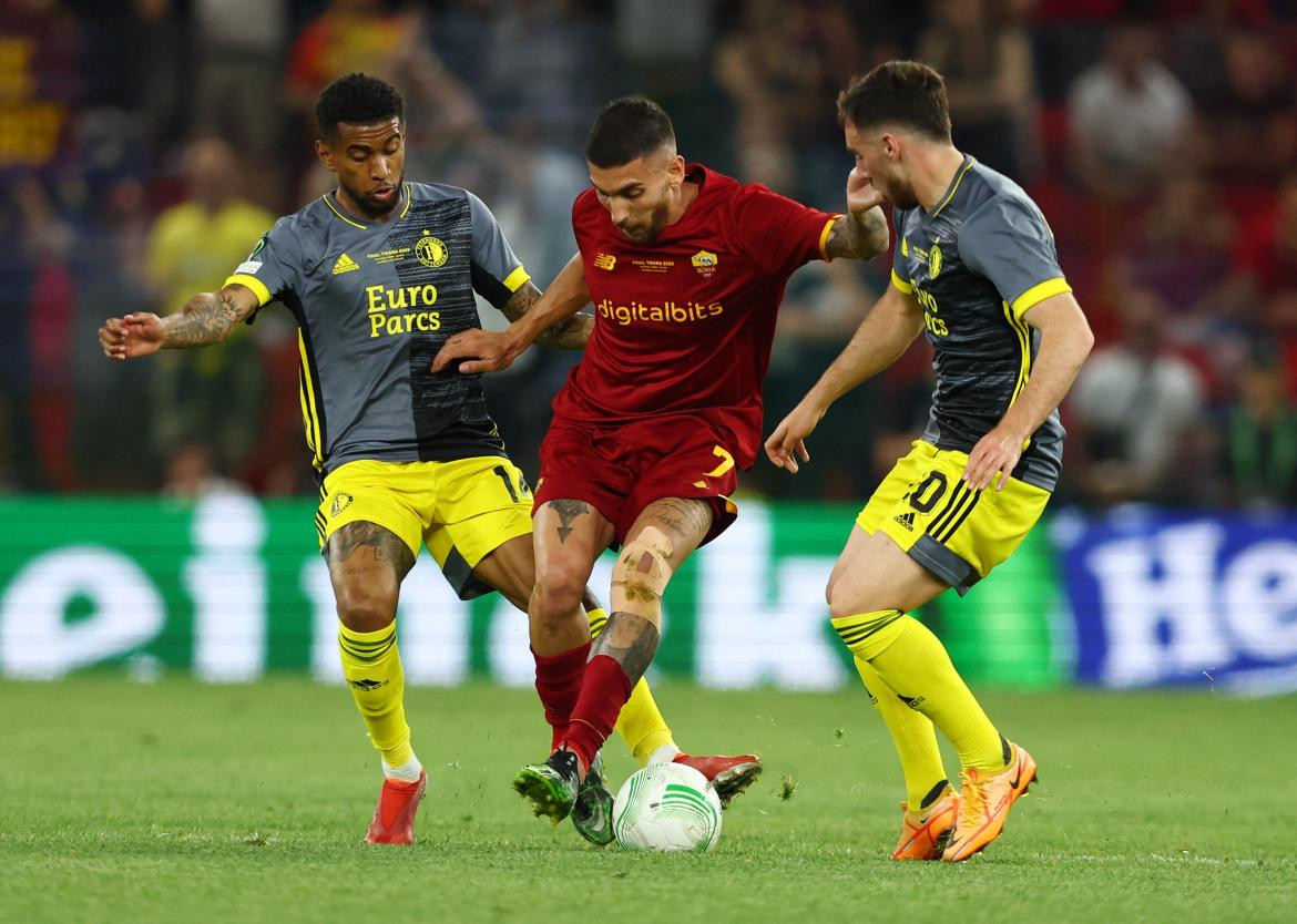 Roma vs Feyenoord, final Conference league. Foto: Reuters.