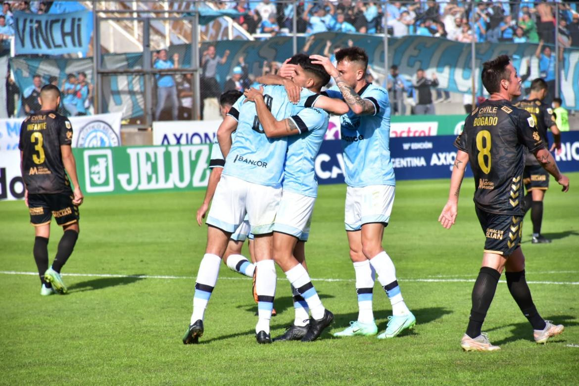 Festejo de Belgrano ante Platense por la Copa Argentina. Foto: @Copa_Argentina.