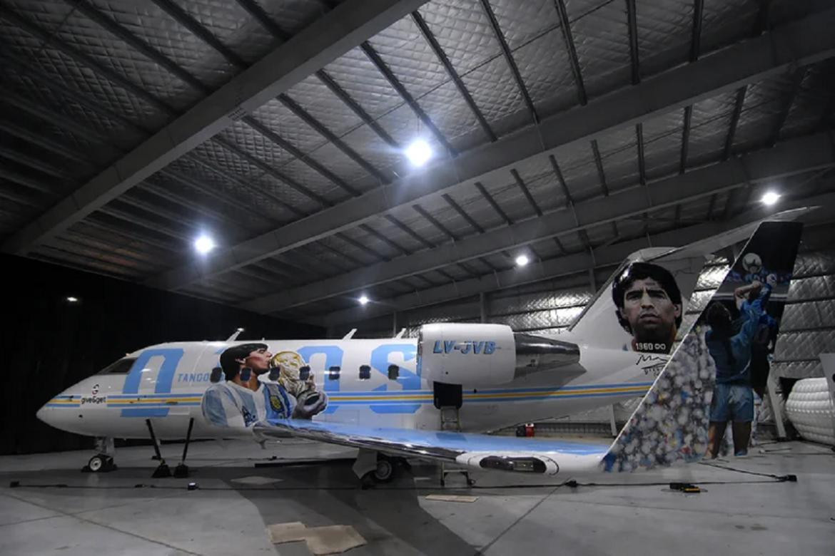 Avión Maradona. Foto: NA