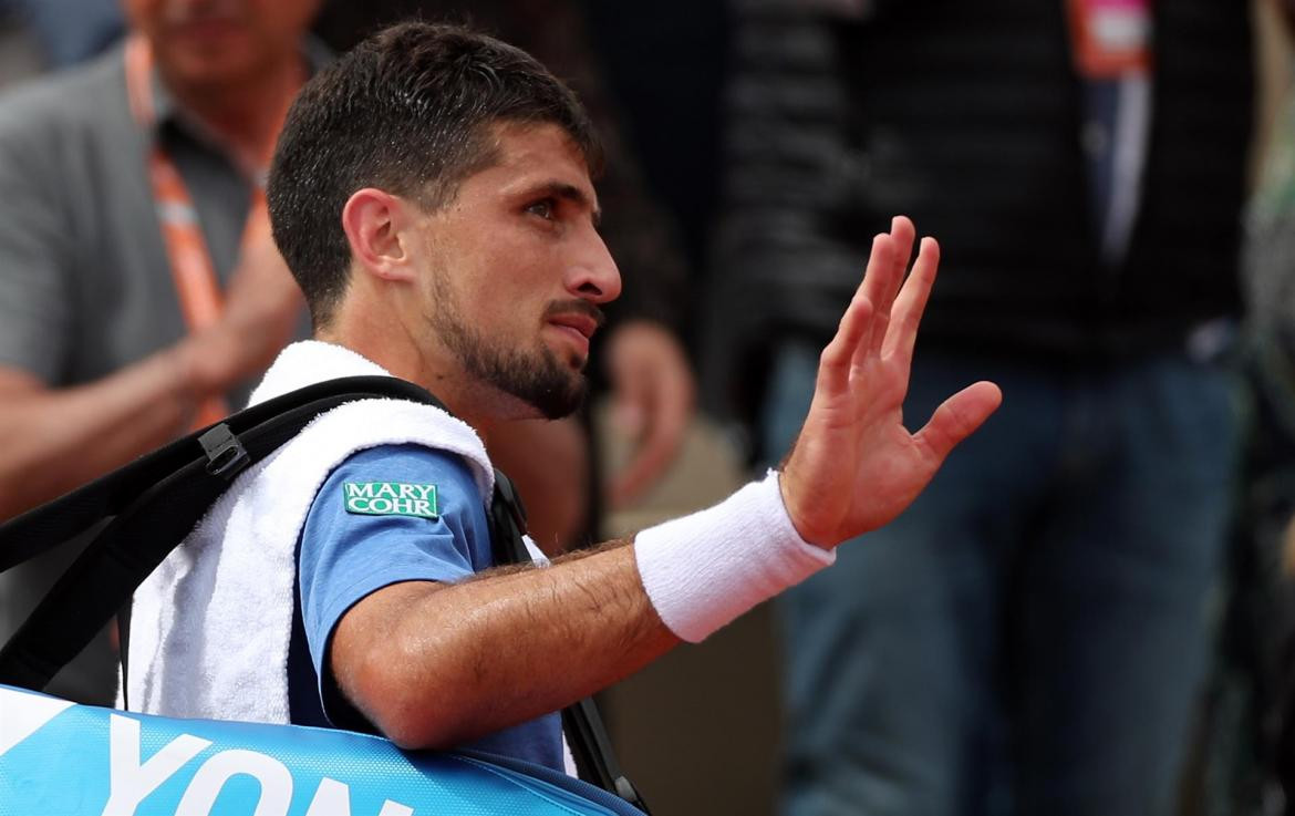 Pedro Cachin en Roland Garros. Foto: EFE.