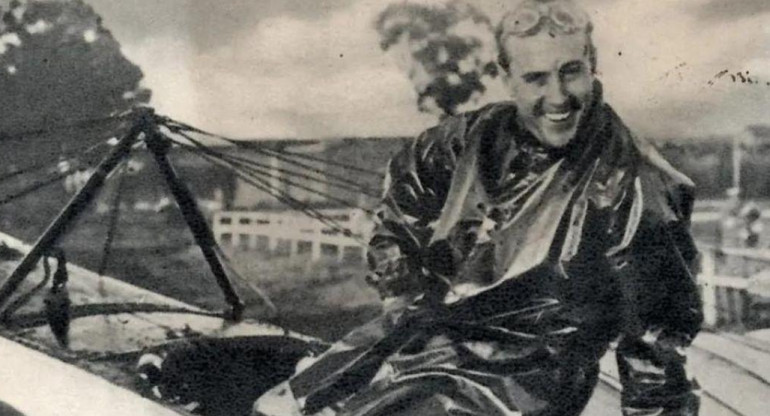 Jorge Newbery, piloto. Foto: Archivo General de la Nación.