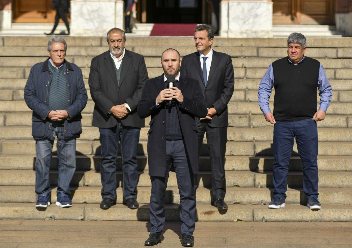 Anuncio de Martín Guzmán sobre cambios en el Impuesto a las Ganancias. Foto: NA.