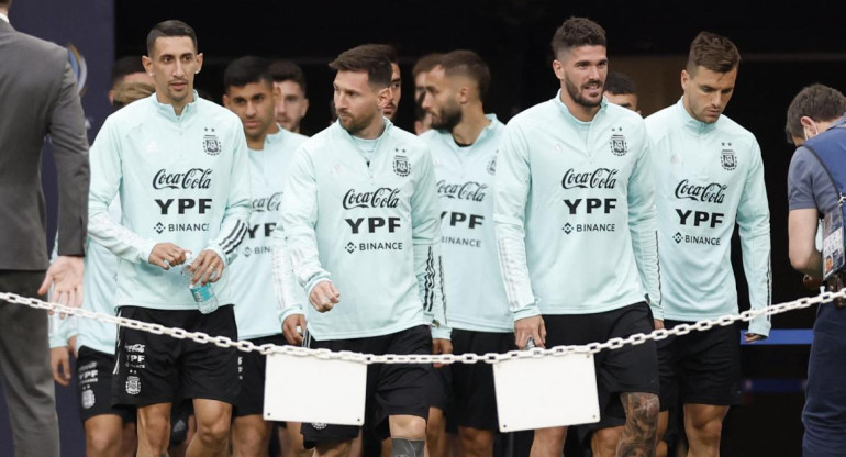 Selección argentina en Wembley. Foto: REUTERS.