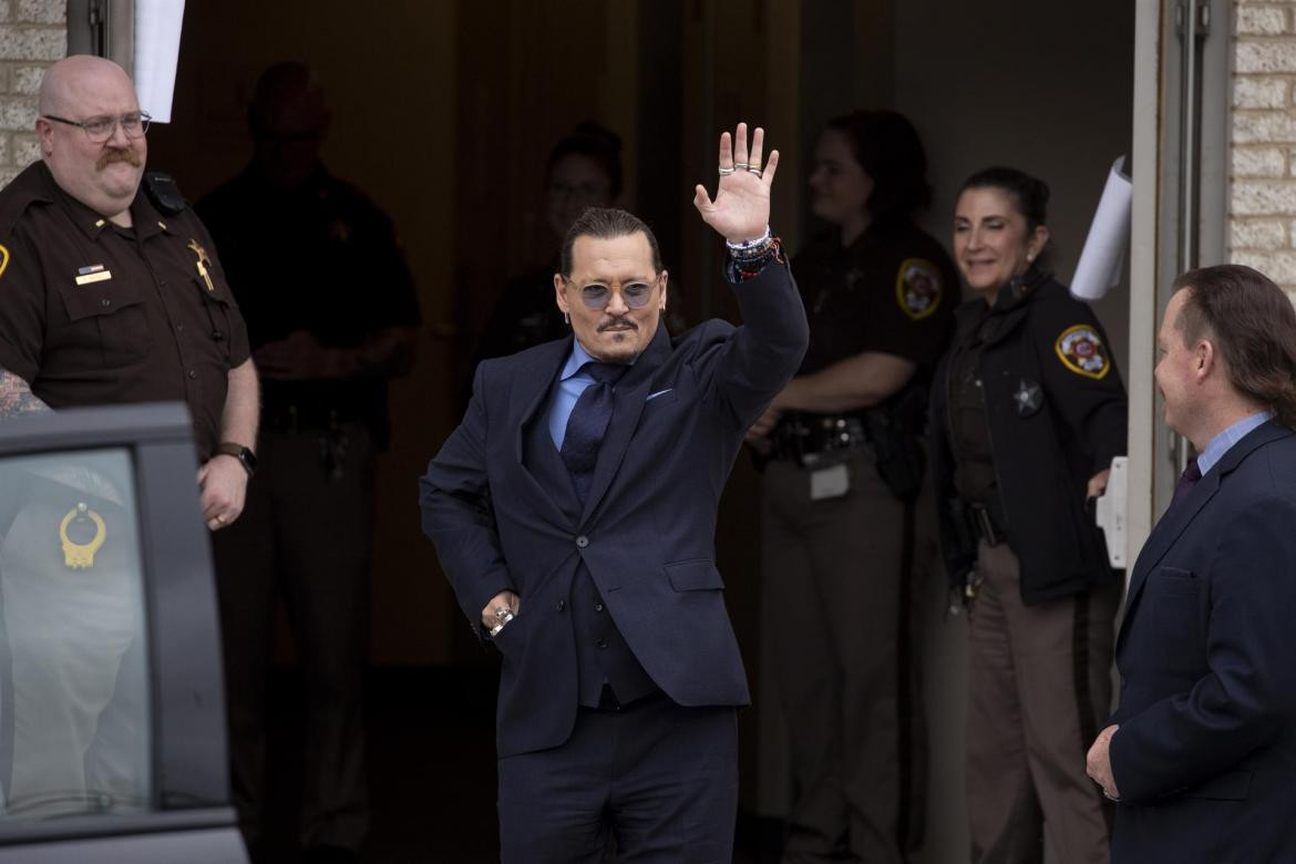 Johnny Depp en el juicio contra Amber Heard. Foto: EFE.