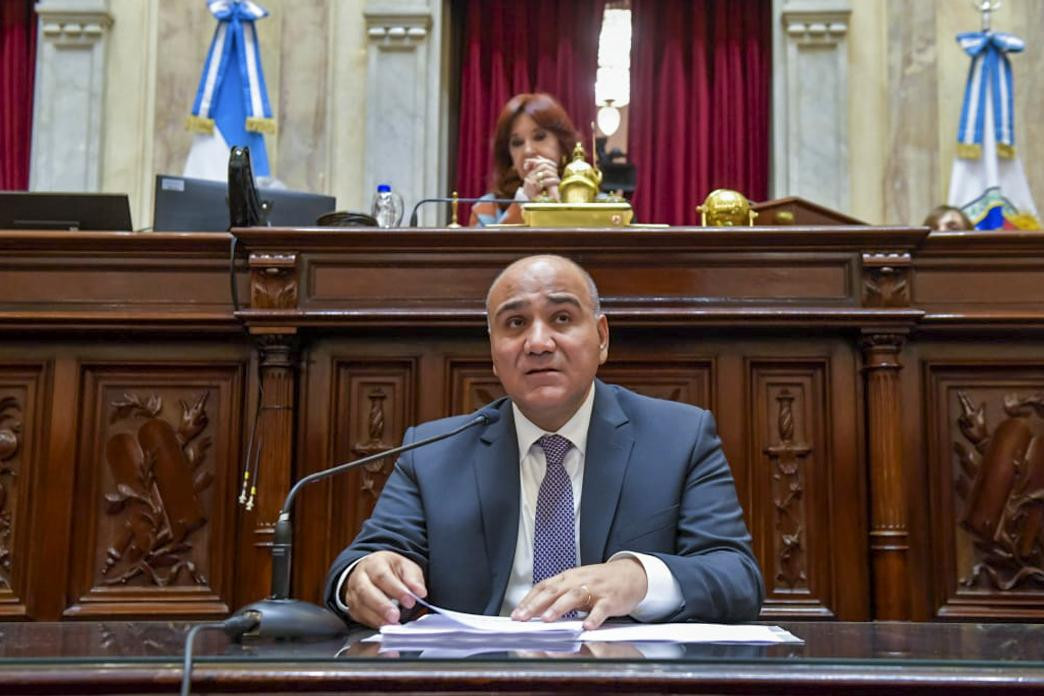 Informe de gestión de Juan Manzur en el Senado. Foto: NA