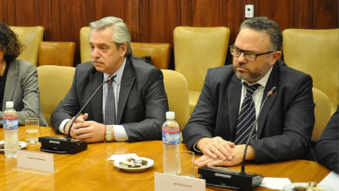 Alberto Fernández y Matias Kulfas. Foto: Presidencia.