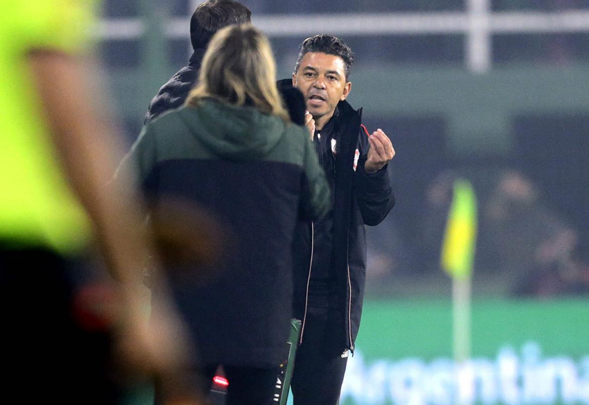 Marcelo Gallardo y Sebastián Beccacece. Foto: Twitter.