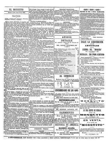 El Mosquito, periódico sátiro. Foto: Archivo General de la Nación.