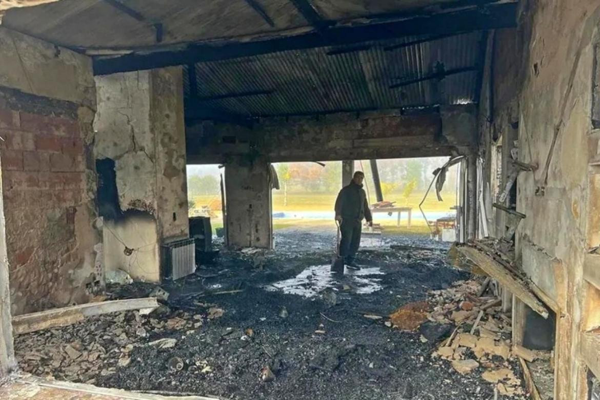 Incendio de la casa de Néstor Roncaglia. Foto: La Nación.