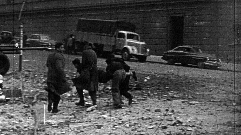 Bombardeo de Plaza de Mayo, 16 de junio de 1955, Foto Archivo General de la Nación	