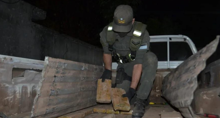 Secuestro de 175 kilos de cocaína en Santiago del Estero. Foto: Prensa Gendarmería