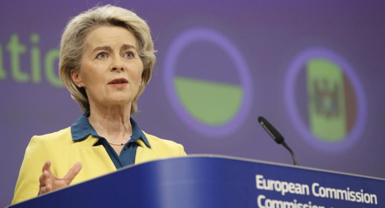 Presidenta de la Comisión Europea, Ursula von der Leyen. Foto: EFE.